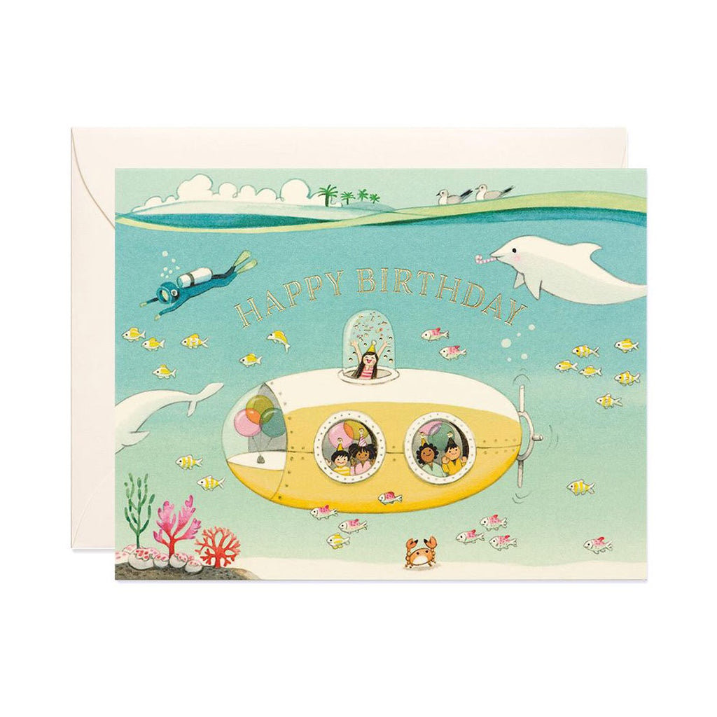 Submarine Birthday Single Card