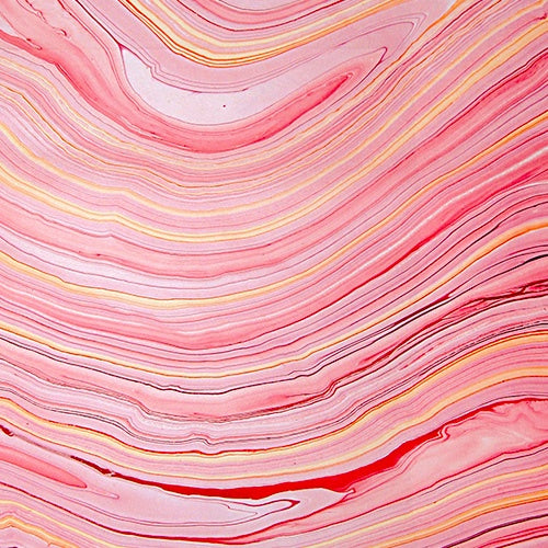 Thai Marbled Paper - Pink Coral