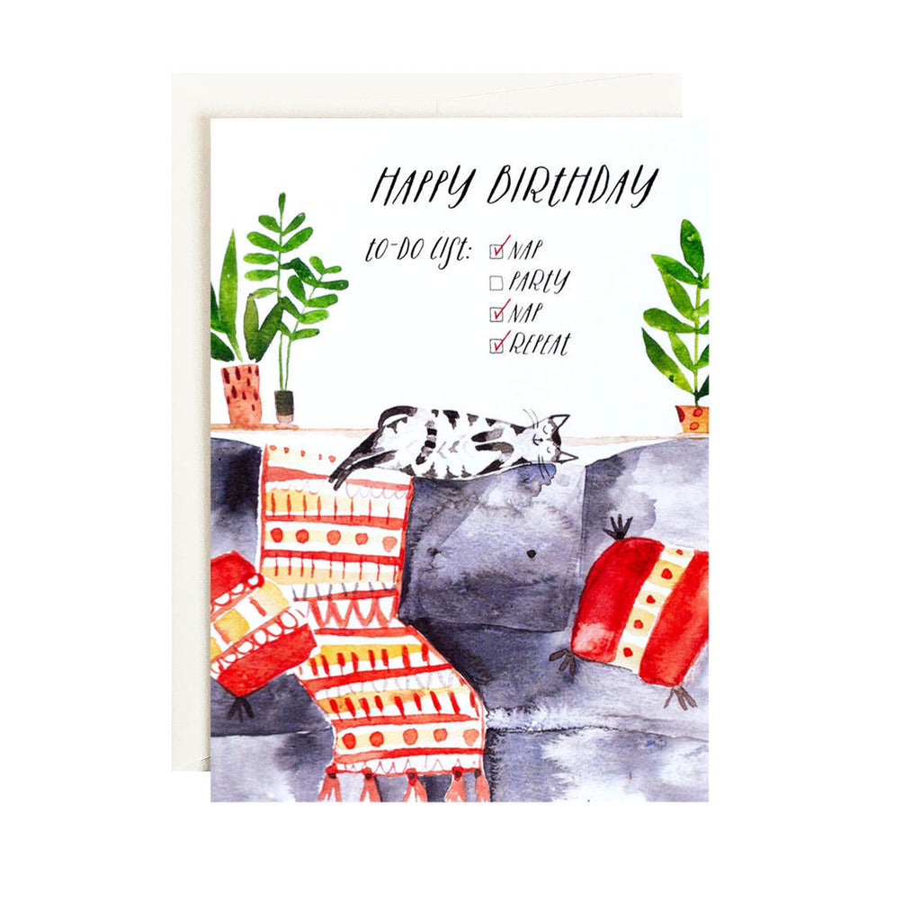 Happy Birthday To Do List Single Card