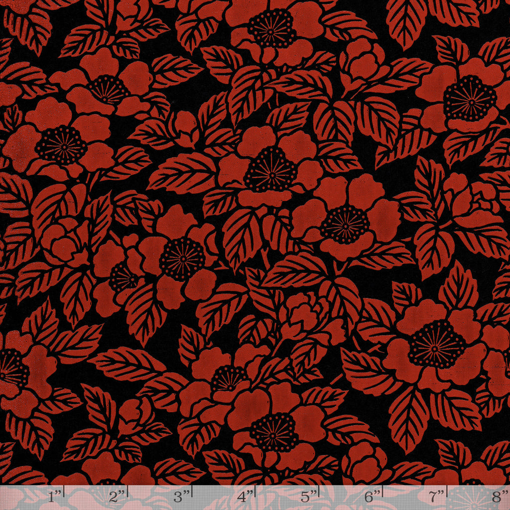 Lacquered Yuzen - Camellia Red