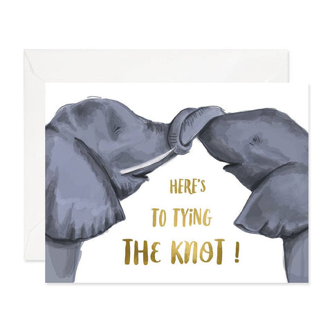 Knotty Elephants Single Card