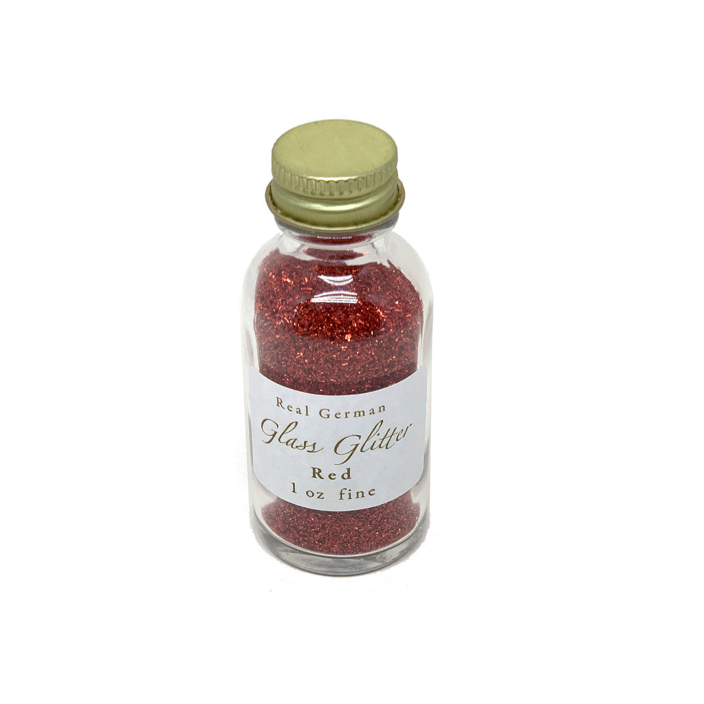 Red German Glass Glitter - 1oz