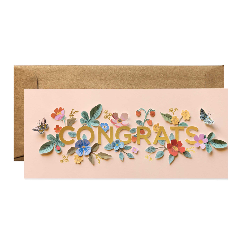 Cut Paper Congrats Single Card