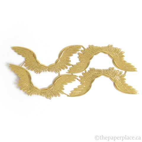 Dresden Trim - Angel Wings - Double-Sided Gold