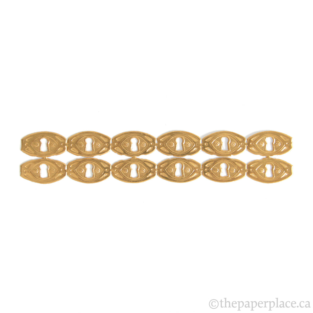 Dresden Trim - Keyhole - Single-Sided Gold