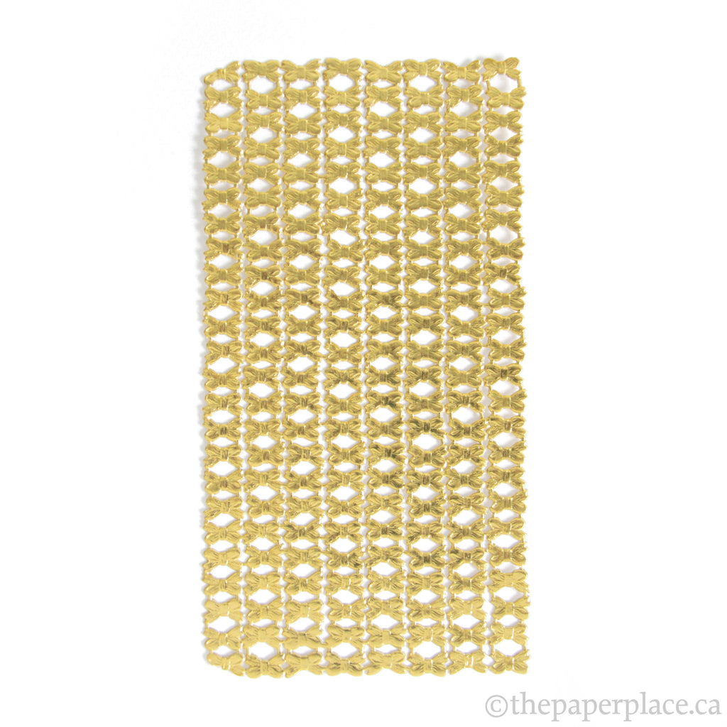 Dresden Trim - Mini Bows - Single-Sided Gold