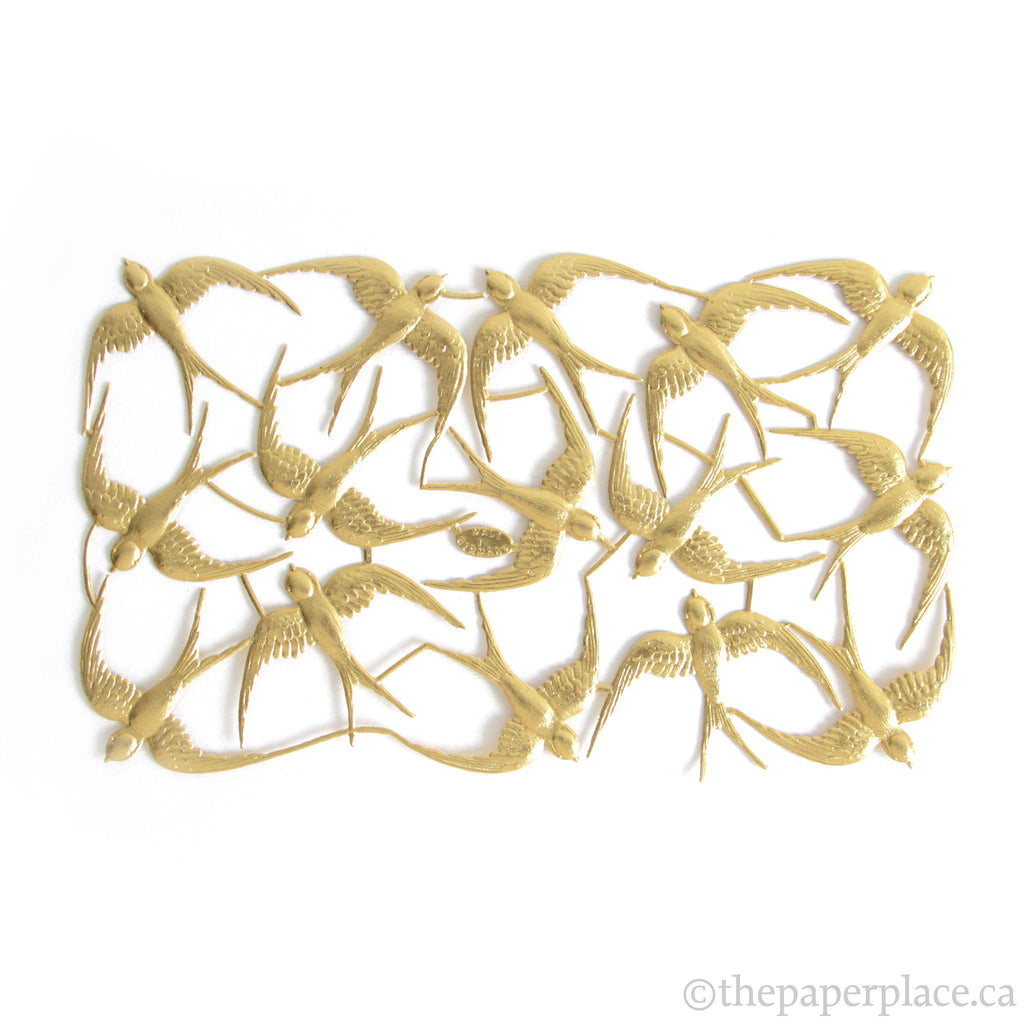 Dresden Trim - Swallow - Double-Sided Gold