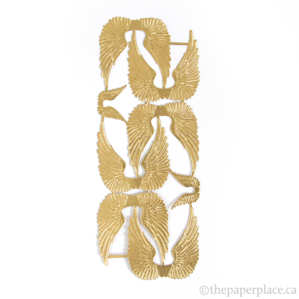 Dresden Trim - Swan Wings - Double-Sided Gold
