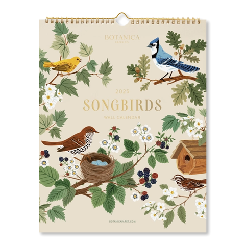 Songbirds 2025 Wall Calendar