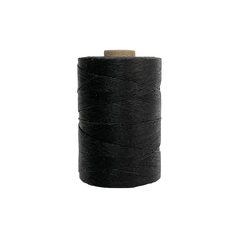 2-Ply Wax Linen Thread Black - 20yrds