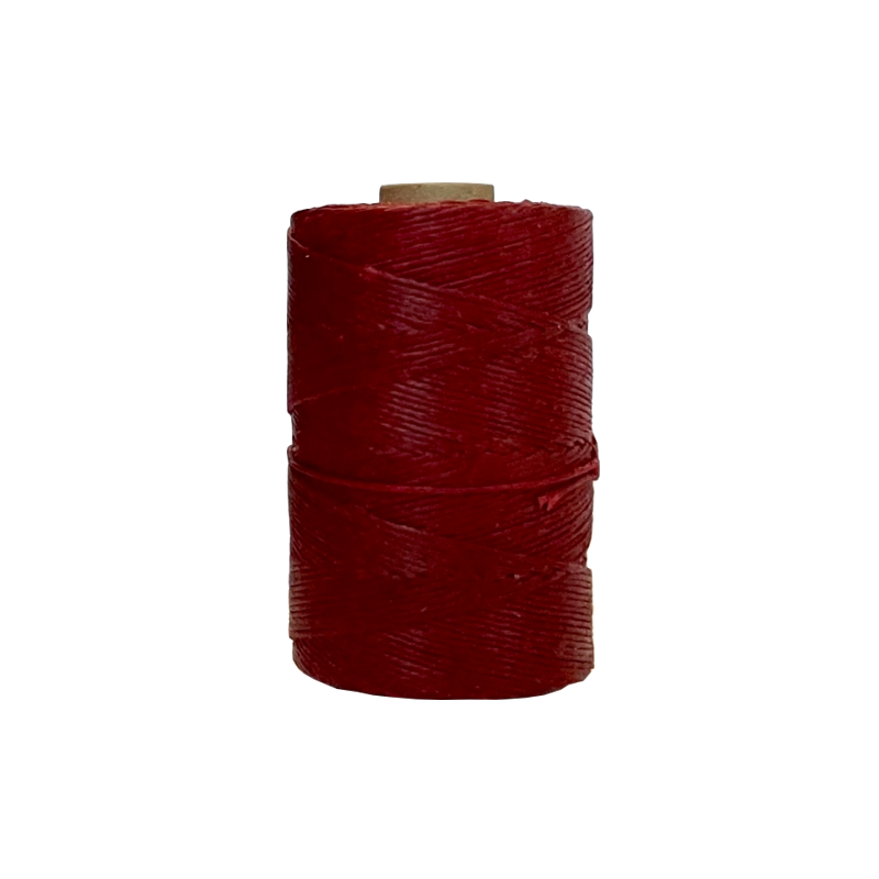 4-Ply Wax Linen Thread Country Red - 10yrds