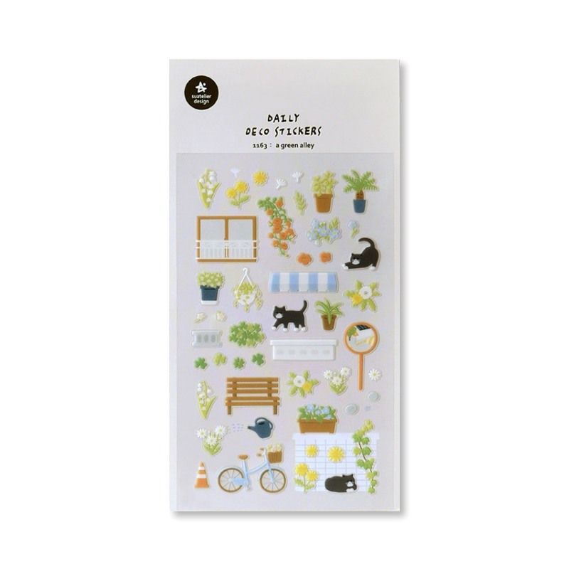A Green Alley Deco Sticker Sheet