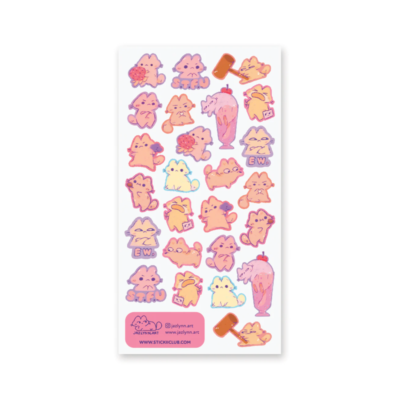 All The Cattitude Sticker Set