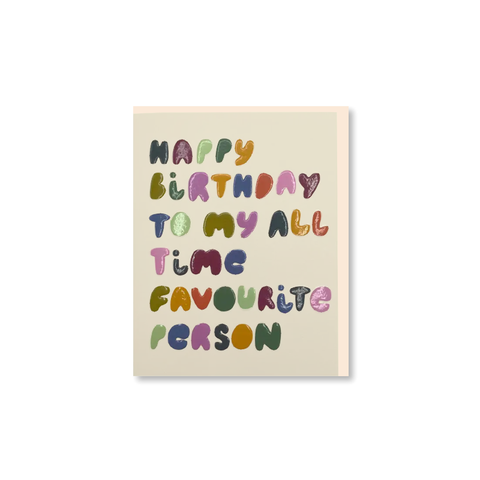 All Time Favourite Single Card