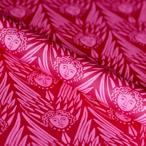 Plum Pudding Suffolk Angels Gift Wrap