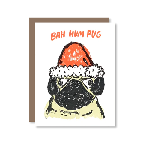 Bah Hum Pug Single Card