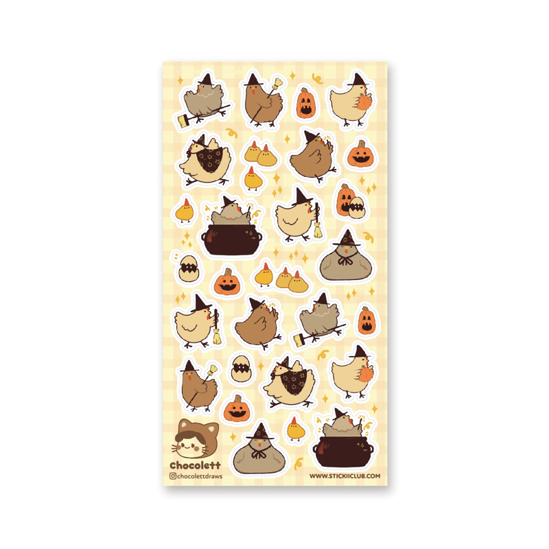 Bewitching Chickens Sticker Sheet