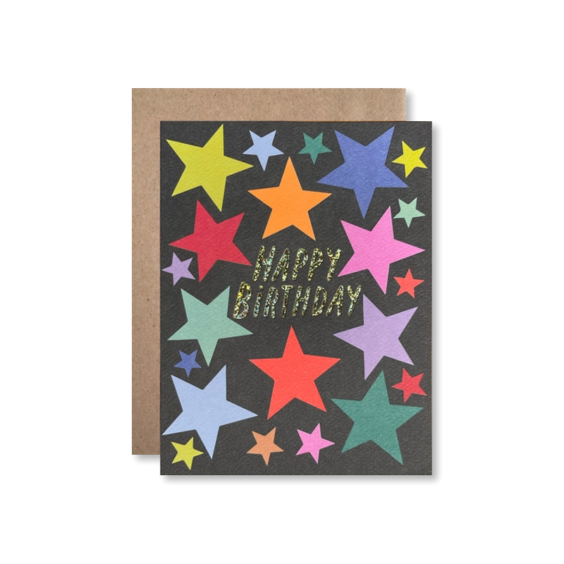 Happy Birthday Stars Single Card