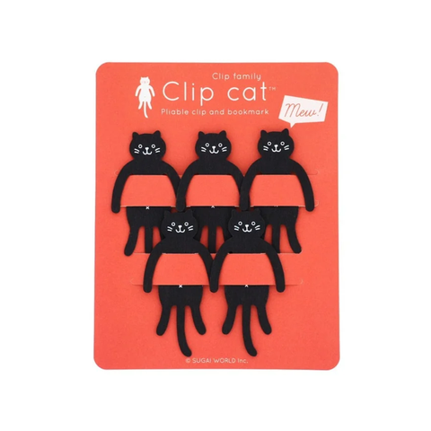 Black Cat Paper Clip Set