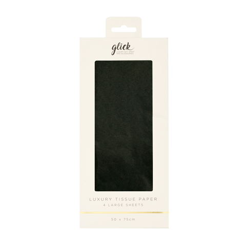 Solid Black Tissue Paper Pack