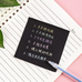 Black Sticky Memo Pad
