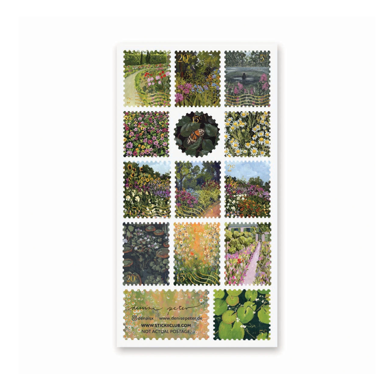Blooming Garden Stamps Sticker Set
