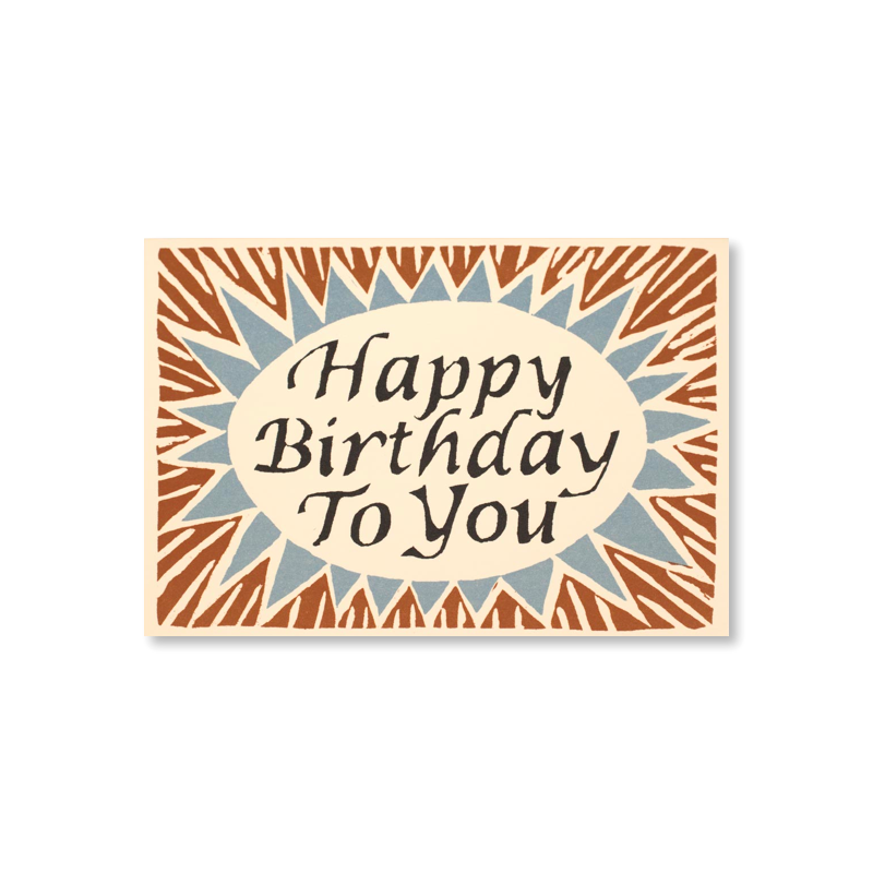 Blue Happy Birthday To You Single Card