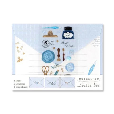 Blue Study Letter Set