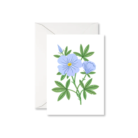 Blue Wildflower Mini Single Card