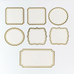 Gold Bold Frame Label Stickers