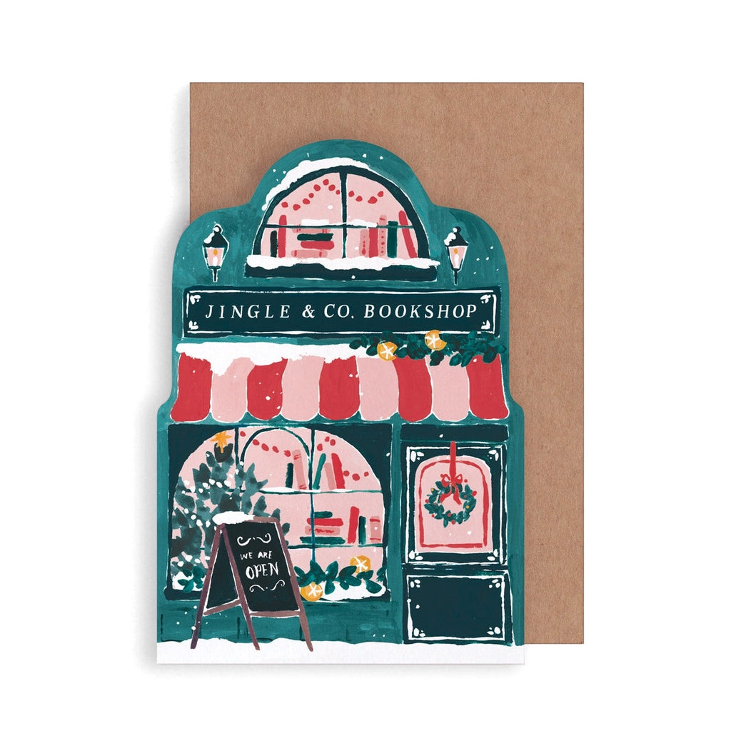 Bookstore Christmas Single Card