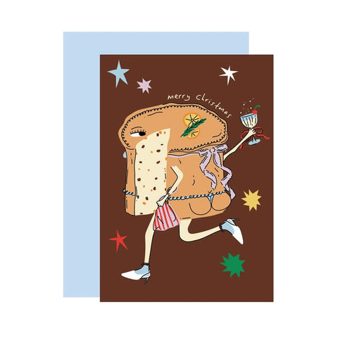Panettone in Boots Single Card