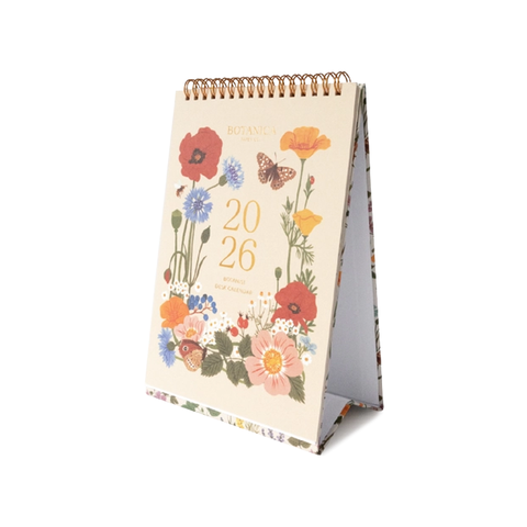 Botanical Art 2026 Desk Calendar