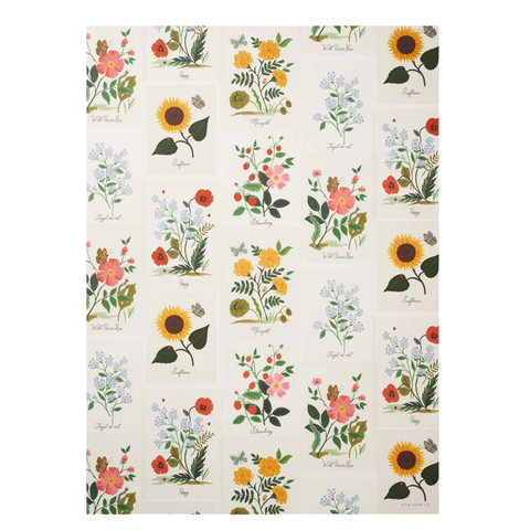 Rifle Paper Co. Botanical Wrapping Sheets, Roll of 3