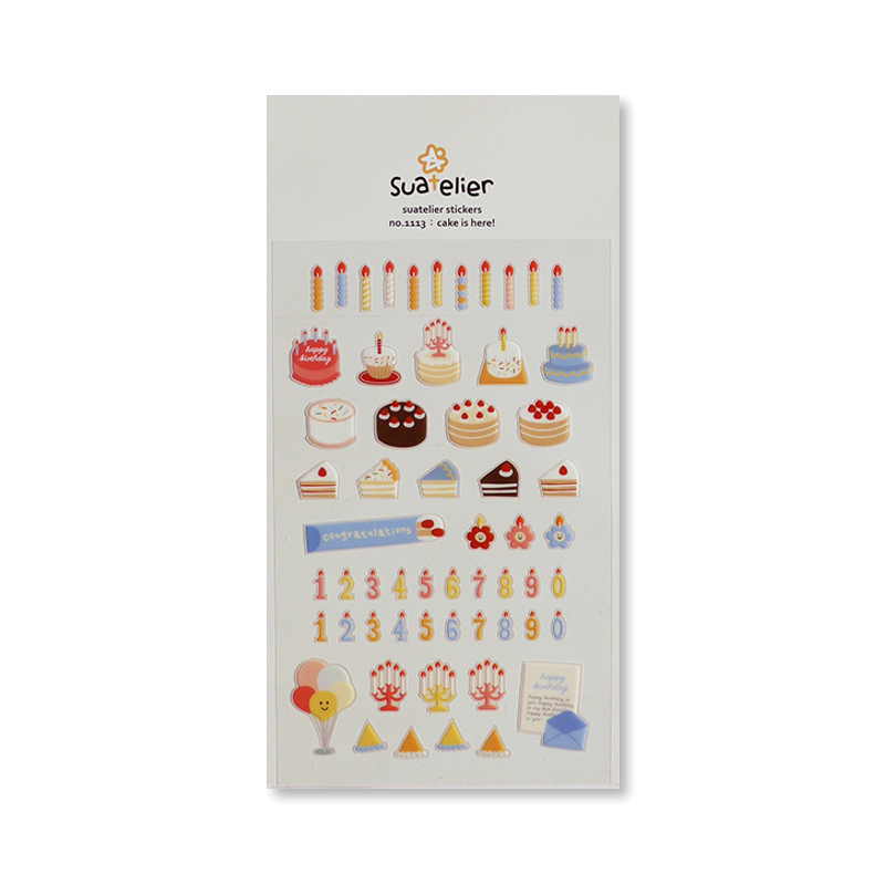 Cake Is Here Deco Sticker Sheet