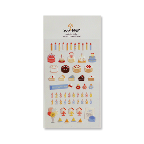 Cake Is Here Deco Sticker Sheet