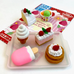Cake Omokeshi Eraser Set
