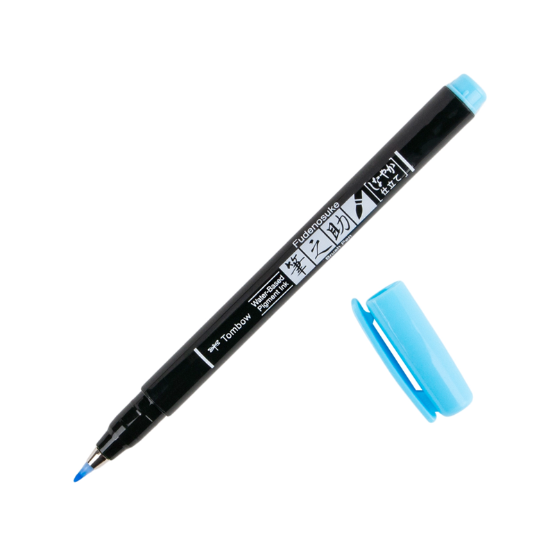 Calligraphy Brush Pen - Light Blue