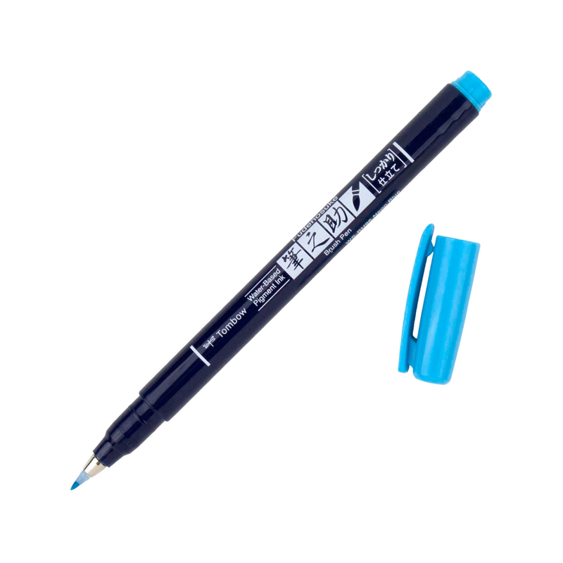 Calligraphy Brush Pen - Neon Blue
