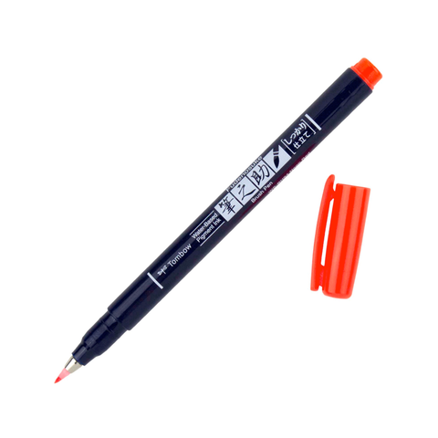 Calligraphy Brush Pen - Neon Red