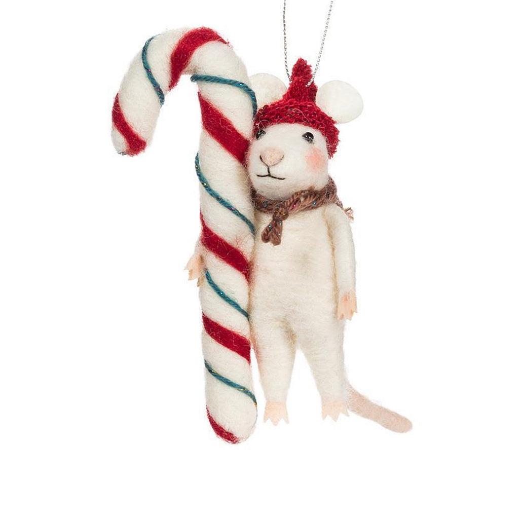 Candy Cane Mouse Ornament