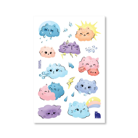 Cat Clouds Sticker Sheet