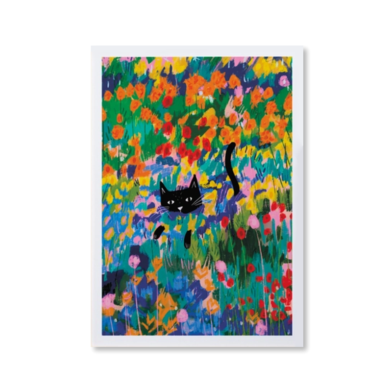 The Cat in The Garden at Arles Art Print