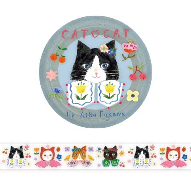 Cat Love Washi Tape 20mm