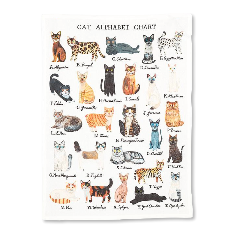 Cat Alphabet Kitchen Towel
