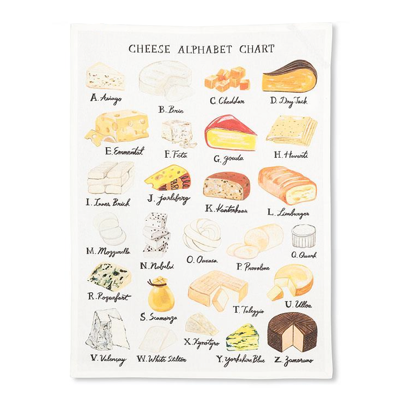 Cheese Alphabet Kitchen Towel