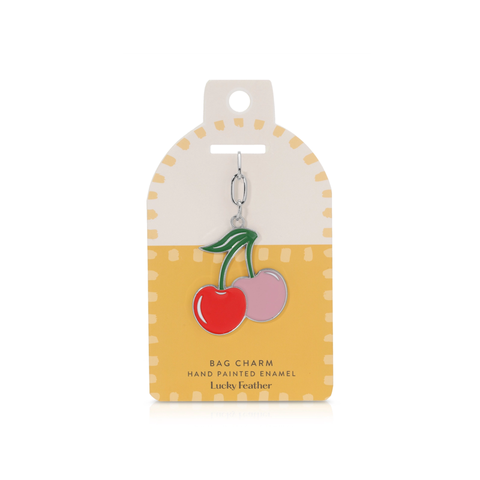 Cherries Enamel Bag Charm