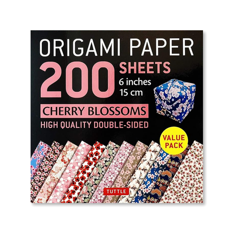 Cherry Blossoms Origami Paper - 200 Sheets