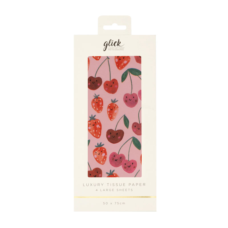Cherry Strawberries Tissue Paper Pack