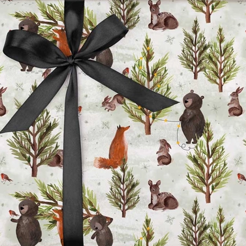 Christmas Animals Gift Wrap Sheet